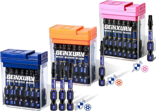 Miniatura 28 de Geinxurn Juego de Puntas de Destornillador de Impacto #2 Phillips, 43 piezas Brocas Magnéticas PH2 (1" y 2") S2 de Acero con Caja de Almacenamiento