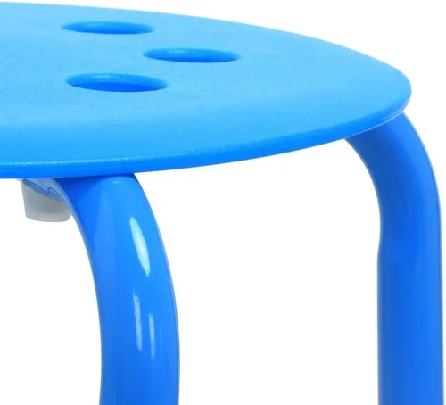 Miniatura 5 de Yaheetech Taburetes apilables de 17.3 pulgadas, juego de 5 taburetes de bar apilables industriales para interiores y exteriores, decoración
