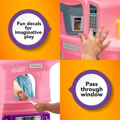 Miniatura 5 de Simplay3 Cooking Kids - Juego de cocina con mesa de 2 asientos y juego de cocina para niños de 32 piezas