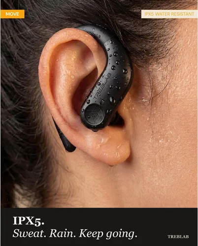 Miniatura 3 de TREBLAB X3 Pro - Auriculares inalámbricos para entrenamiento con ganchos cómodos, Bluetooth 5.3, graves potentes, aislamiento de ruido, 145 horas