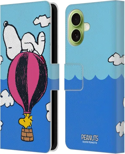 Miniatura 243 de Head Case Designs Funda de piel con licencia oficial de Peanuts Snoopy & Woodstock Balloon Halfs and Laughs para Apple iPhone 7/8/SE 2020 y 2022