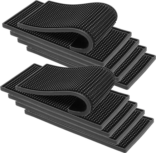 Miniatura 7 de KINJOEK 3 tapetes de bar de 12 x 18 pulgadas, tapete antideslizante para secado de derrames, para encimera, cóctel, barman café, bebidas