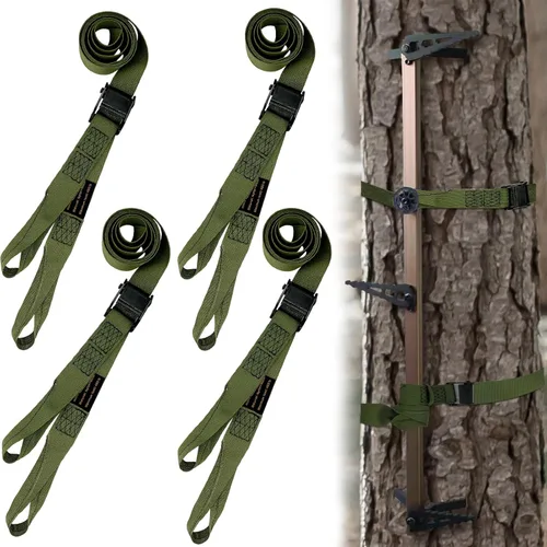 Miniatura 9 de Correas de repuesto para palos de escalada de caza, soporte de árbol resistente, correas de palo de escalada para fijar la mayoría de plataformas