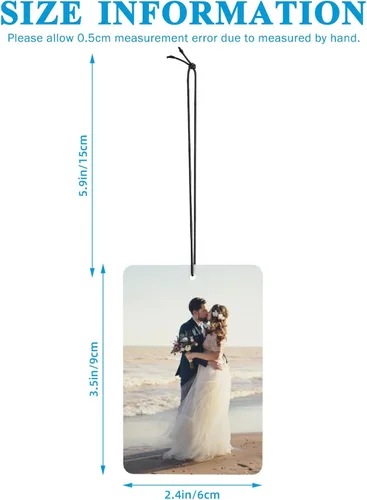 Miniatura 3 de Ambientador personalizado para automóvil – Ambientador de aire personalizado con foto de doble cara, ambientadores con olor con imagen para armario