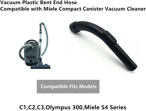 Miniatura 2 de Manguera de extremo doblado de plástico al vacío compatible con aspiradora Miele Compact C1, C2, C3, S4