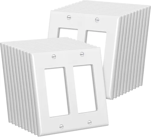 Miniatura 10 de CML Placas Decorativas de Pared, Paquete de 50 Cubiertas para Receptáculos de Toma de Corriente, Placas de Interruptor de 1-Gang, Tamaño Estándar