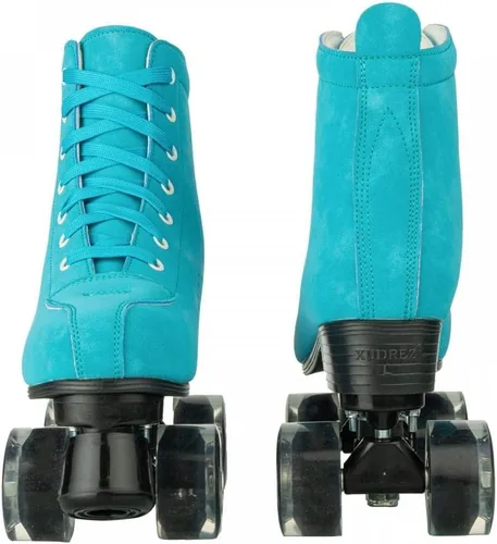 Miniatura 6 de Patines de ruedas para mujer, de doble fila, de piel sintética, con ruedas iluminadas, para exteriores