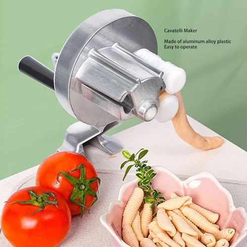 Miniatura 9 de Buachois Cavatelli Máquina para hacer pasta, manivela original italiana para hacer pasta, máquina para hacer pasta de ñoquis para cocina italiana