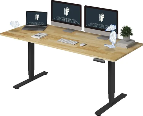 Miniatura 9 de FlexiSpot E6 Bamboo - Escritorio eléctrico de pie de 3 etapas con motor dual de 48 x 24 pulgadas, soporta 220 libras, altura ajustable con ajustes