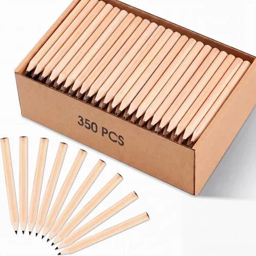 Miniatura 12 de Yexiya Lápices de golf a granel, mitad 2 HB 3.5 preafilados hexagonales de madera amarilla, mini lápices para recuerdos de fiesta, niños, escuela