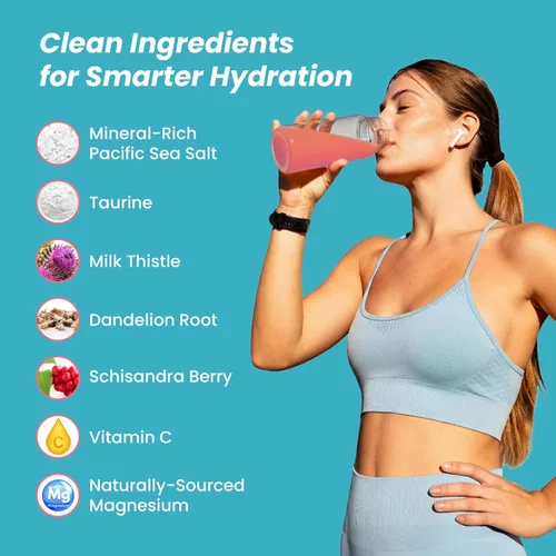 Miniatura 4 de UpWellness LTV - Paquetes de hidratación hepática - Paquetes de electrolitos en polvo para hidratación instantánea y apoyo hepático - Formulado por