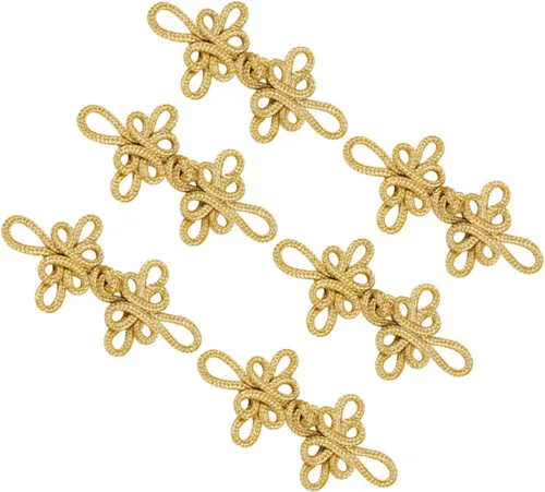 6 pares elegantes botones de nudo chino de estilo vintage sujetadores para cheongsam y ropa artesanías accesorios decorativos para moda