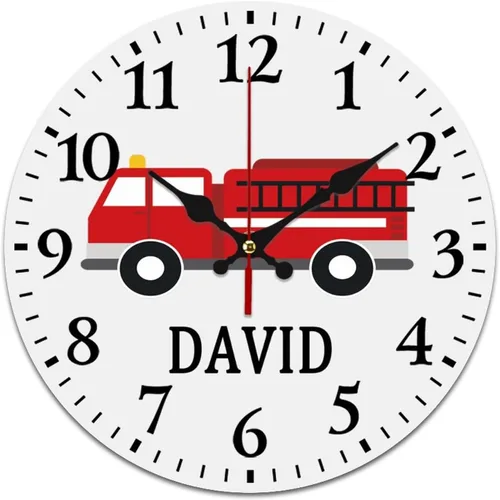 Miniatura 16 de Relojes de avión azules personalizados, decoración de pared para sala de juegos para niños, sin tictac, funciona con pilas, movimiento silencioso