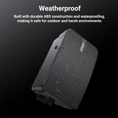 Miniatura 6 de Inwa Altavoces Bluetooth para exteriores, altavoz activo de montaje en pared pasivo de 400 W, juego de sonido estéreo inalámbrico impermeable
