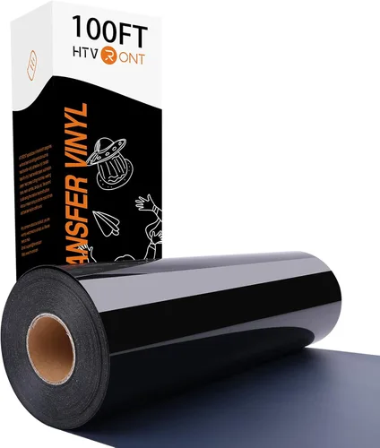Miniatura 11 de HTVRONT Vinilo de transferencia de calor blanco para planchar, rollo de vinilo HTV blanco de 12 x 60 pies, fácil de cortar y desmalezar para diseño