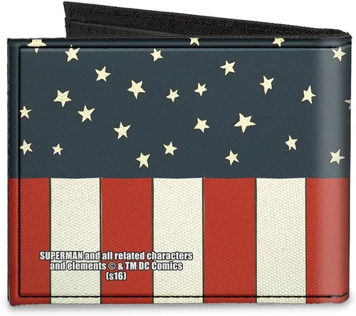 Miniatura 2 de BUCKLE-DOWN Canvas portafoliosSuperman Shield Americana rojoblancoaccesorio