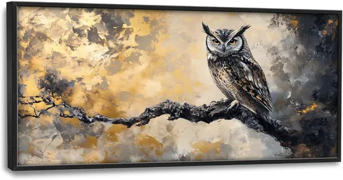 Miniatura 101 de Cuadros Grandes Enmarcados Arte de Pared para Sala de Estar, Lobos del Bosque Decoración de Pared de Gran Tamaño Lobo Animal Impresión en Lienzo
