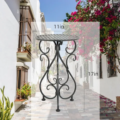 Miniatura 3 de NAKUPE Soporte de metal para plantas, soporte resistente para macetas de 17 pulgadas de alto, soporte individual para interior, exterior, jardín