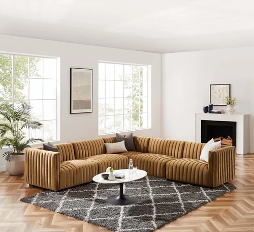 Miniatura 64 de Modway Conjure Seccional, Oro Negro