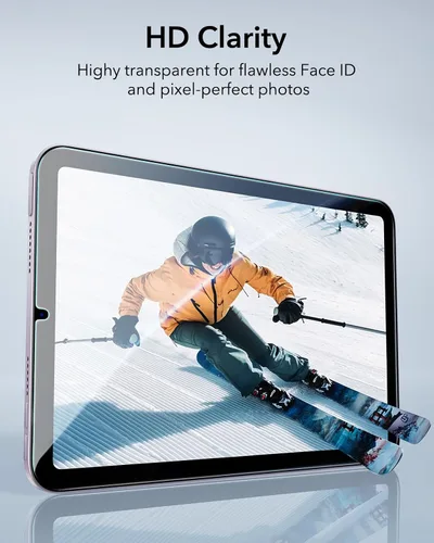 Miniatura 9 de ESR Paquete de 2 protectores de pantalla para iPad mini 7ª generación (A17 Pro, 2024) y 6ª generación (2021), película de vidrio templado 9H