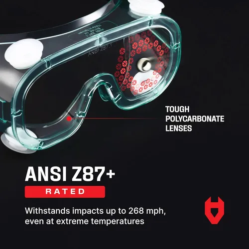 Miniatura 7 de NoCry Gafas de laboratorio de protección con revestimiento antiniebla, lentes transparentes resistentes a los arañazos, 100% de protección UV