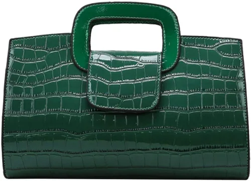 Miniatura 39 de ZLMBAGUS - Bolso de mano para mujer, diseño vintage con solapa y asa, de piel sintética, para llevar al hombro