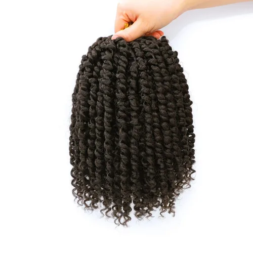 Miniatura 28 de Pelo de ganchillo Passion Twist de 10 pulgadas, 8 paquetes, cabello Passion Twist pre-trenzado, cabello de ganchillo Passion Twist para mujeres 1b