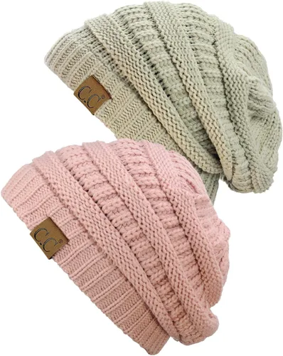 Miniatura 54 de Gorro a la moda de tejido suave abultado, cálido y elástico de C.C