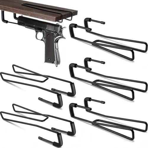 Miniatura 15 de Yaocom 10 piezas de soporte de exhibición de pistola para pistolas de interior para pistolas para pistolas para cajas fuertes, armarios y veteranos