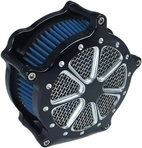 Miniatura 4 de Filtro de aire de admisión CNC Cut Filtro de aire Venturi Kit de cromo para Harley Dyna 2000 - 2017 Softail 2000 - 2015 Touring 2000 - 2007 Fitment