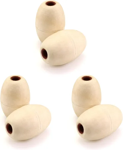 QWORK Paquete de 6 flotadores ovalados para agua, flotadores de boya de 3.5 x 5.5 pulgadas con agujero central de 1/2 pulgada, boya de plástico duro