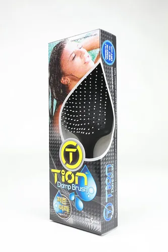 Miniatura 3 de Tion TION - Juego de cepillos profesionales para desenredar el cabello húmedo (negro y blanco) Puntas de bolas con infusión de iones negativos que