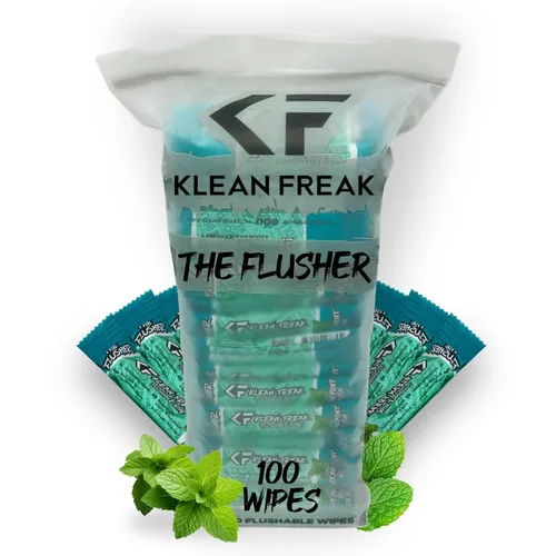 Miniatura 17 de THE KLEAN FREAK FLUSHER - Toallitas desechables para adultos y niños - Toallitas húmedas de viaje 100% biodegradables envueltas individuales