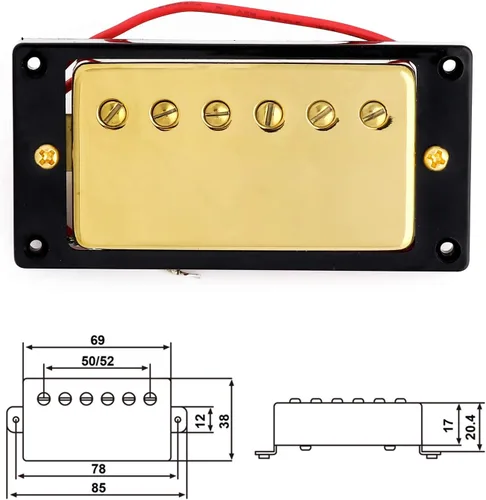 Miniatura 3 de Humbucker Pastillas de doble bobina de cuello y puente compatibles con guitarra eléctrica estilo LP para piezas de guitarra, juego de 2 piezas