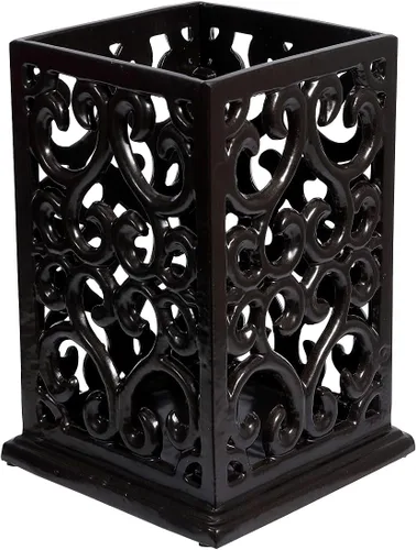 jogreful Soporte para utensilios de cocina de hierro fundido para encimera, organizador de utensilios extra grande con base pesada, decoración