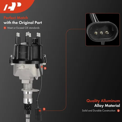 Miniatura 7 de Distribuidor de encendido A-Premium con tapa y rotor compatible con Jeep Grand Cherokee, Cherokee 1994-1997, Wrangler 1994-1995 1997, 4.0L