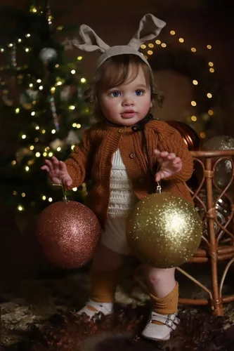 Miniatura 4 de Angelbaby Muñecas Reborn de aspecto real de 26 pulgadas, muñeca de bebé realista de silicona suave con peso para niña recién nacida, adorable niña