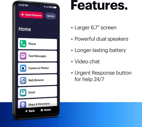 Miniatura 3 de Lively Jitterbug Smart4 Smartphone para personas mayores, teléfono celular para personas mayores, no compatible con otros operadores inalámbricos