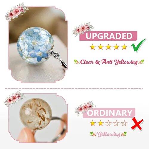 Miniatura 3 de YIEHO Resina UV – Resina epoxi de curado UV duro y transparente mejorada, suministros para principiantes para fabricación de joyas artesanales, 3.53