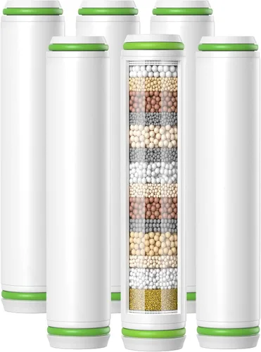 Miniatura 10 de Filtro de ducha compatible con cabezal de ducha de mano PWERAN, filtros de repuesto de 9 etapas para agua dura, filtrado de iones de alta eficiencia
