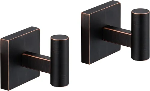 Miniatura 18 de KOKOSIRI Ganchos para Bata Toalla y Abrigo de Baño para Baño Cocina Pared Paquete de 2 Cromo Acero Inoxidable B1013CH-P2 Cromo pulido