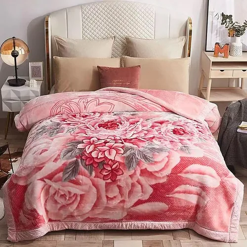 Miniatura 14 de LGYKUMEG Manta pesada de visón coreano, tamaño Queen de 79 x 91 pulgadas, sedosa suave y cálida, manta de cama Raschel reversible de 2 capas, 9