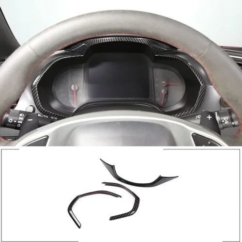 Miniatura 2 de Tiras de ajuste para panel de instrumentos de tablero de instrumentos, ABS, 3 unidades, compatibles con Corvette C7 Stingray 2014-2019, accesorios