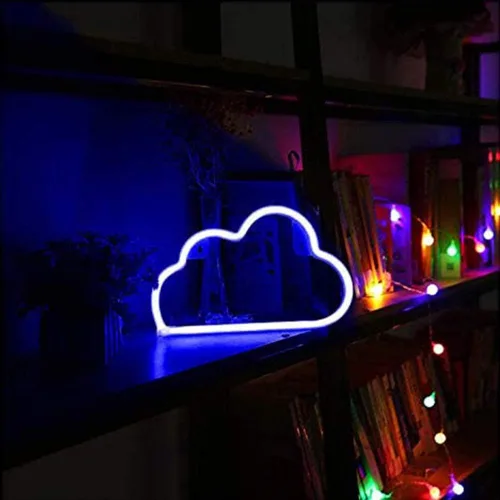Miniatura 8 de YouOKLight Letrero de nube de neón, luz LED de nube, luces de noche, luces de neón alimentadas por batería o USB, para decoración de pared