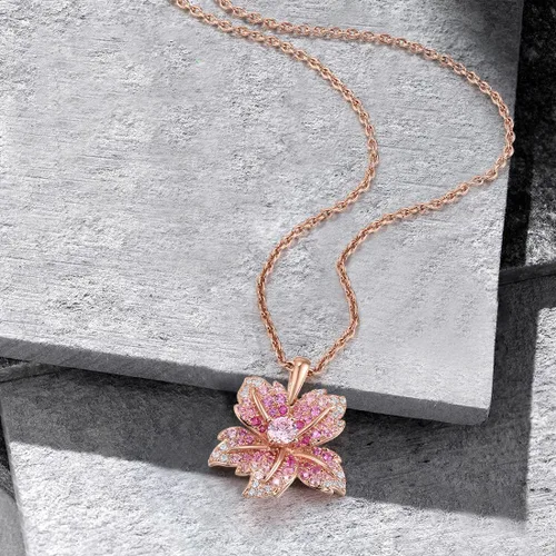 Miniatura 3 de Santuzza Colgante de flor de plata esterlina para mujer
