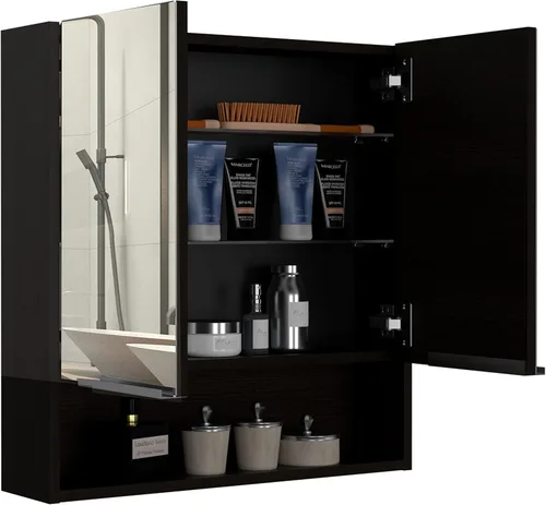Miniatura 4 de FM FURNITURE Ozark - Botiquín con espejo de 24 pulgadas con estante y almacenamiento cerrado para baño