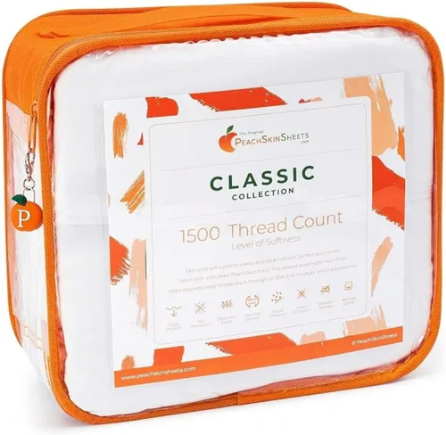 Miniatura 2 de PeachSkinSheets Juego de sábanas moca claro - Nivel de suavidad de 1500tc - Sábanas refrescantes extra suaves para personas que duermen con calor