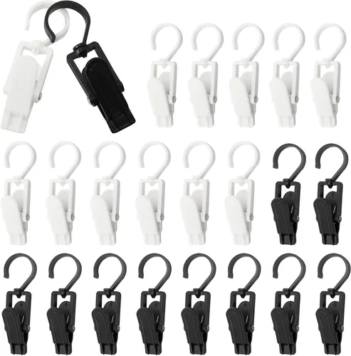 Miniatura 10 de Ganchos giratorios de plástico para colgar, ganchos giratorios súper fuertes, ganchos para ropa, clips de ropa, perchas de armario para el hogar