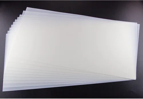 Miniatura 9 de 10 hojas de plantillas de Mylar en blanco de 10 mil, hojas de plantillas en blanco de PET translúcido lechoso de 12 x 12 pulgadas