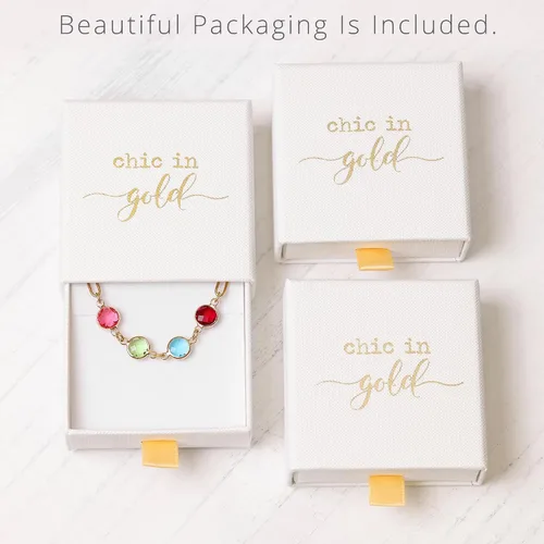 Miniatura 9 de Birthstone Necklace for Mom 1 to 5 Kids Names and Birth Month Stones, Custom Family Jewelry for Women, Personalized Birthday Day, Mother's Day Gift